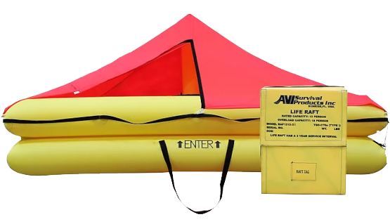 12 man FAA Approved TSO Part 91 General Aviation Life Raft