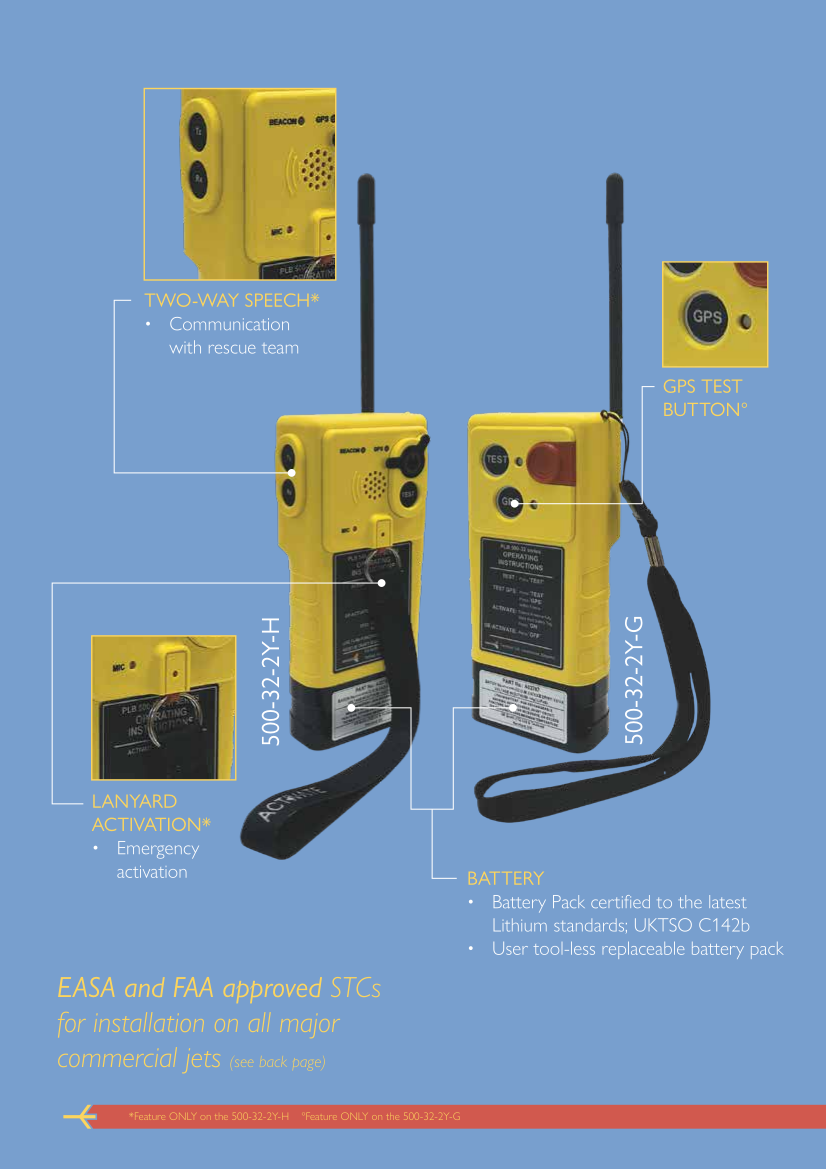 500-32-2Y ELT JAA FAA 406 Voice Beacon