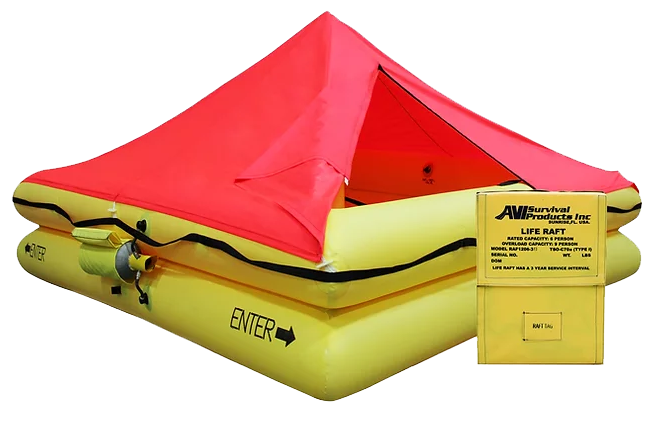 6-man FAA Approved TSO Part 91 General Aviation Life Raft