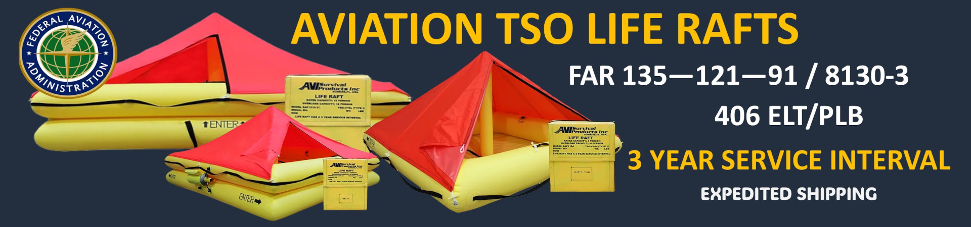 Aircraft Aviation Approved Self Inflating Emergency Life Rafts